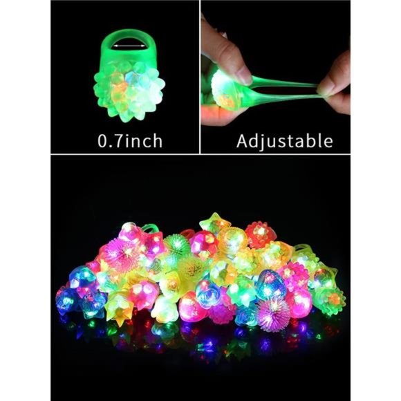 38 Pack Party Favors for Kids 4-8 8-12,LED Light Up Rings Goodie Bag Stuffers - Picture 2 of 6